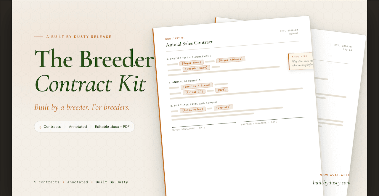 The Breeder Contract Kit product preview